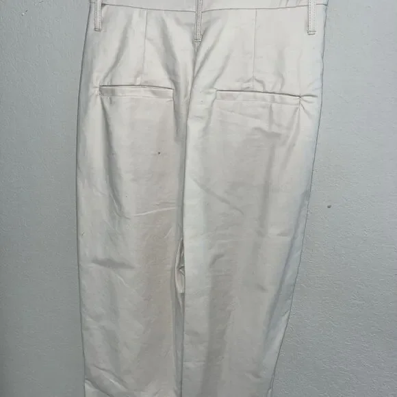 Anthropologie Eliza Utility Straight Leg Jumpsuit In Off White Size 0 - Picture 8 of 10